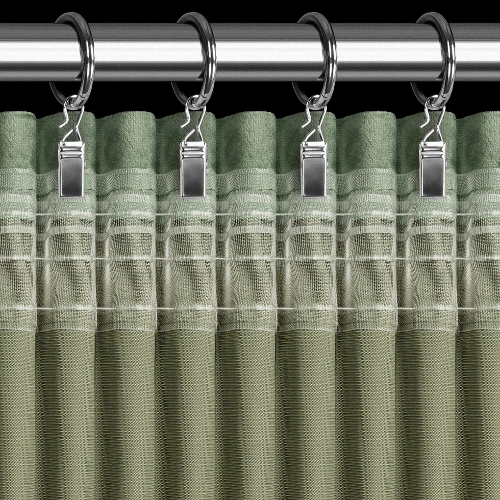 ZATEMŇOVACÍ ZÁVES NA PÁSKE ROSA 140X270 CM OLIVOVÁ