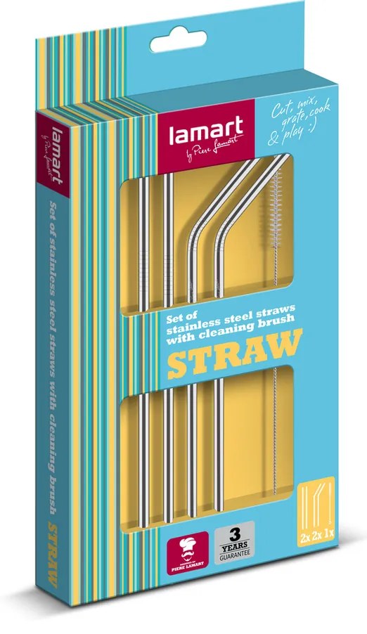 Lamart LT7053 5-dielna sada dúhových slamiek Straw