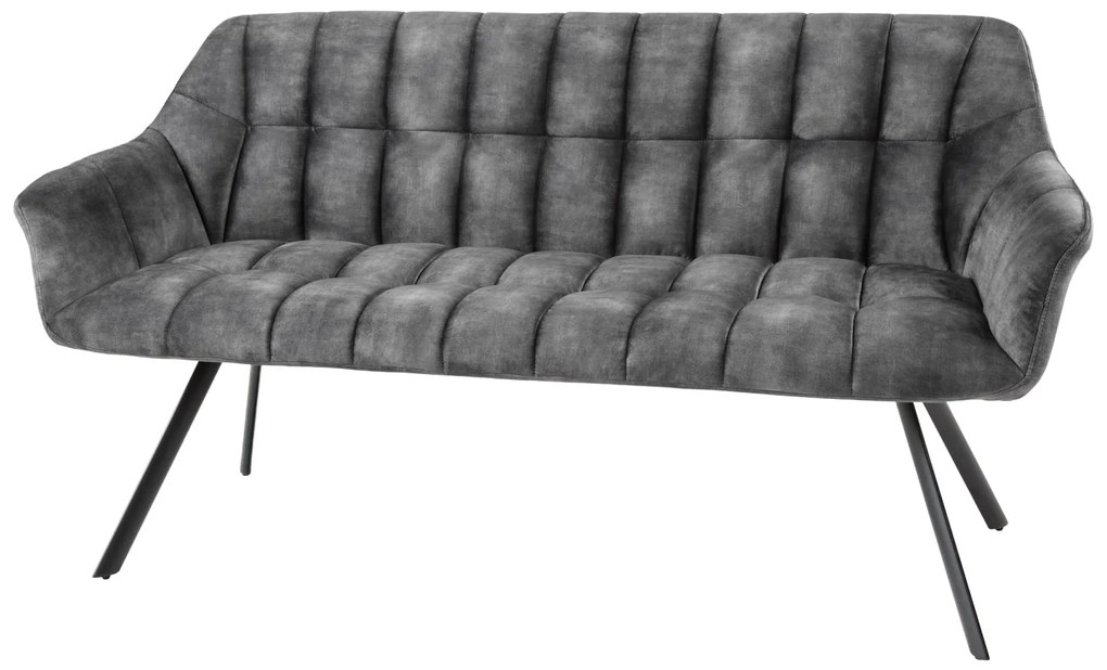 Lavička Papillon 165cm zamatovo sivá