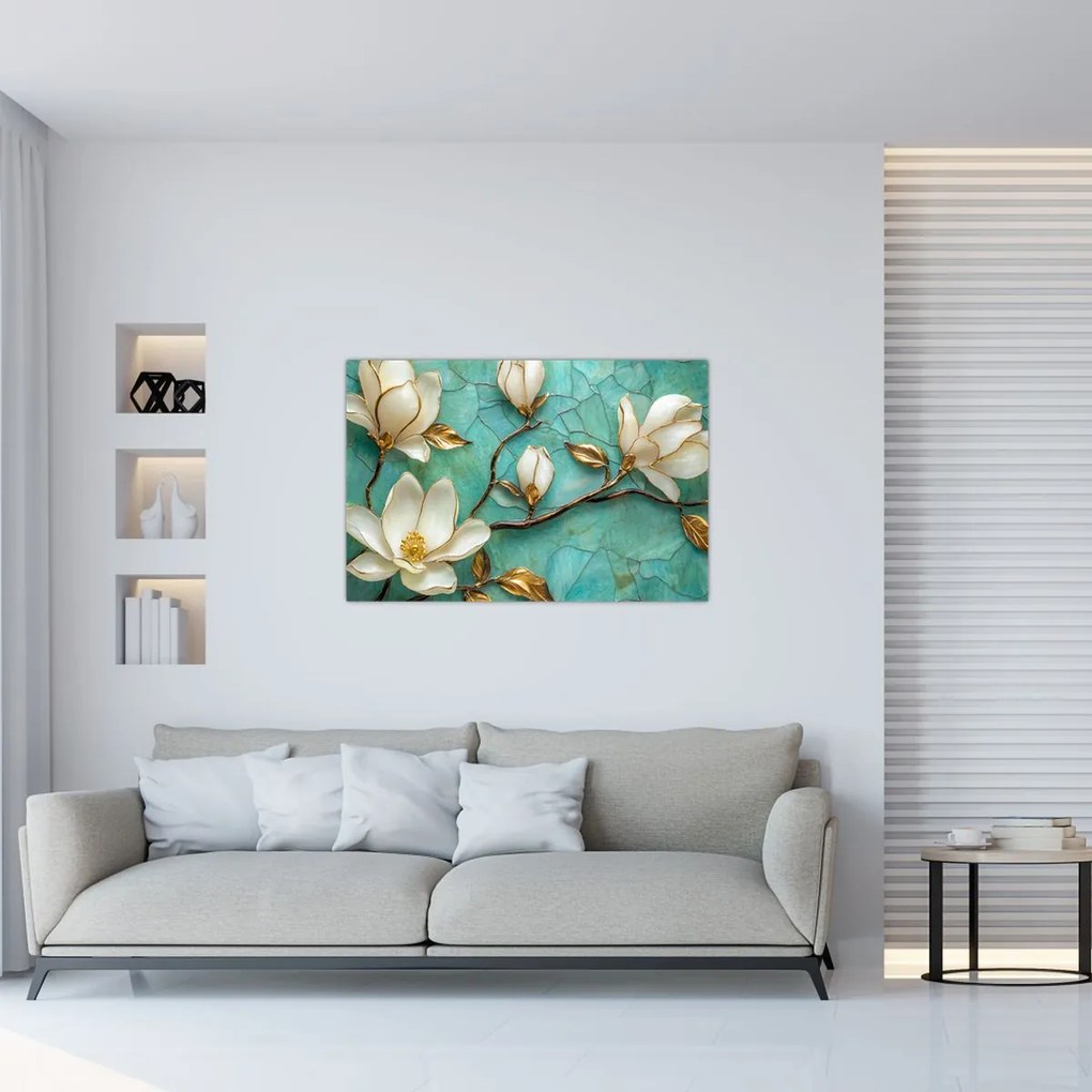 Obraz - 3D magnólia (90x60 cm)