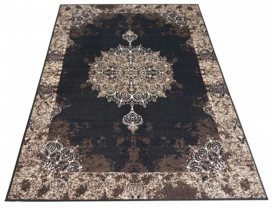 Kusový koberec Dynas čierny, Velikosti 120x170cm