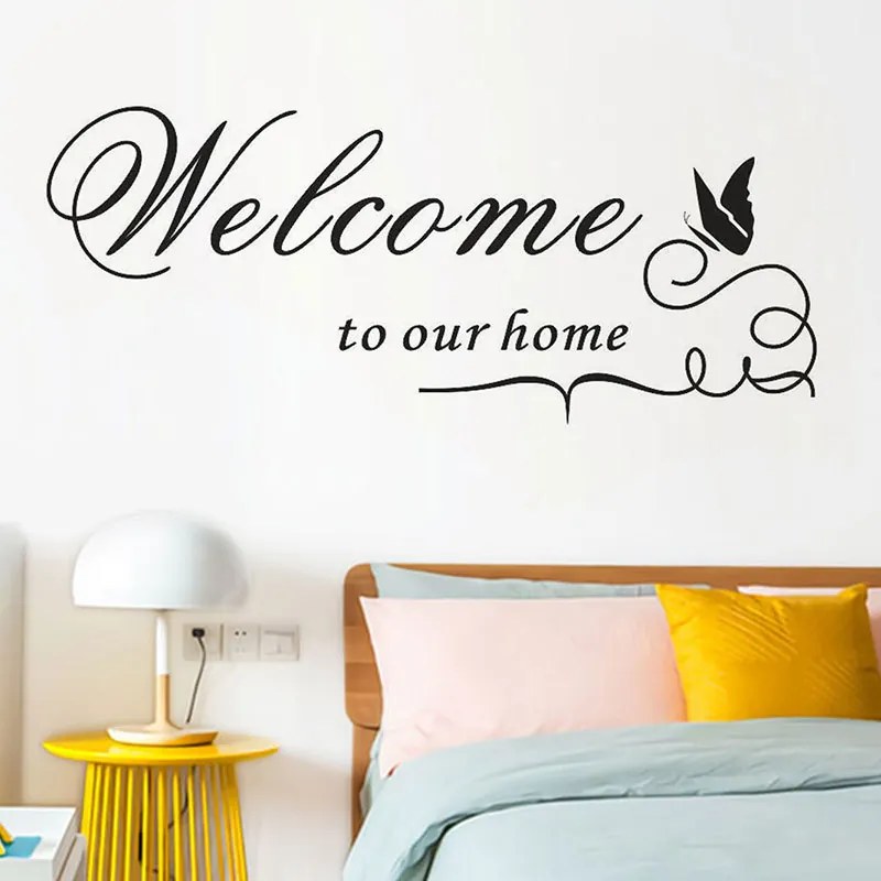 Samolepka na stenu "Welcome" 60x25 cm