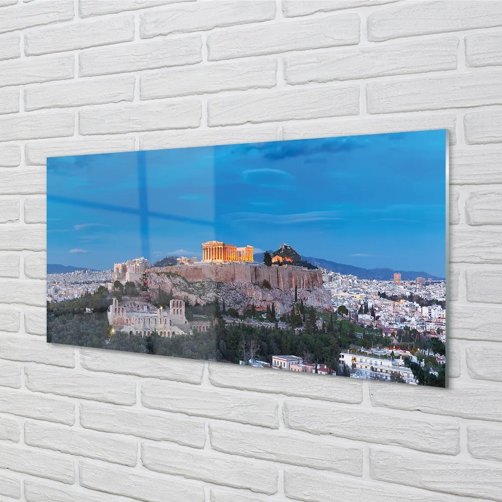 Nástenný panel  Grécko Panorama v Aténach 120x60 cm