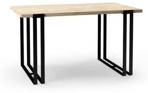 Jedálenský stôl EWEN 160 cm - dub sonoma/čierna