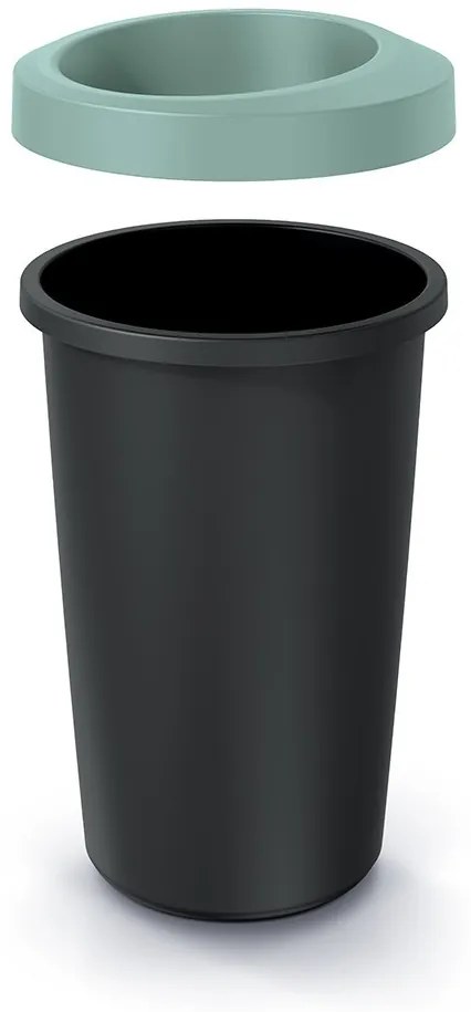 Odpadkový kôš kompaktný svetlozelený/čierny