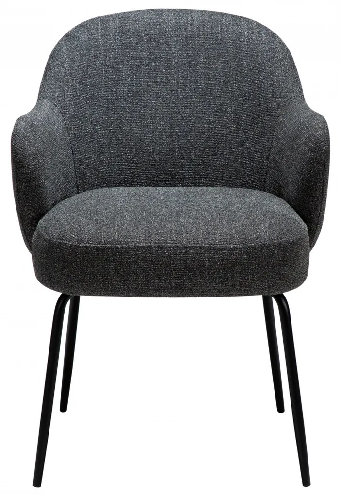 BAE ČALÚNENÁ STOLIČKA S PODRÚČKAMI grey/black