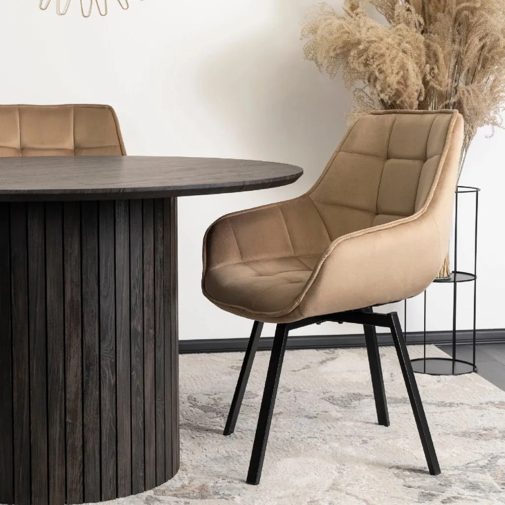 PROXIMA.store - Otočné jedálenské kreslo LUNA FARBA: hnedá