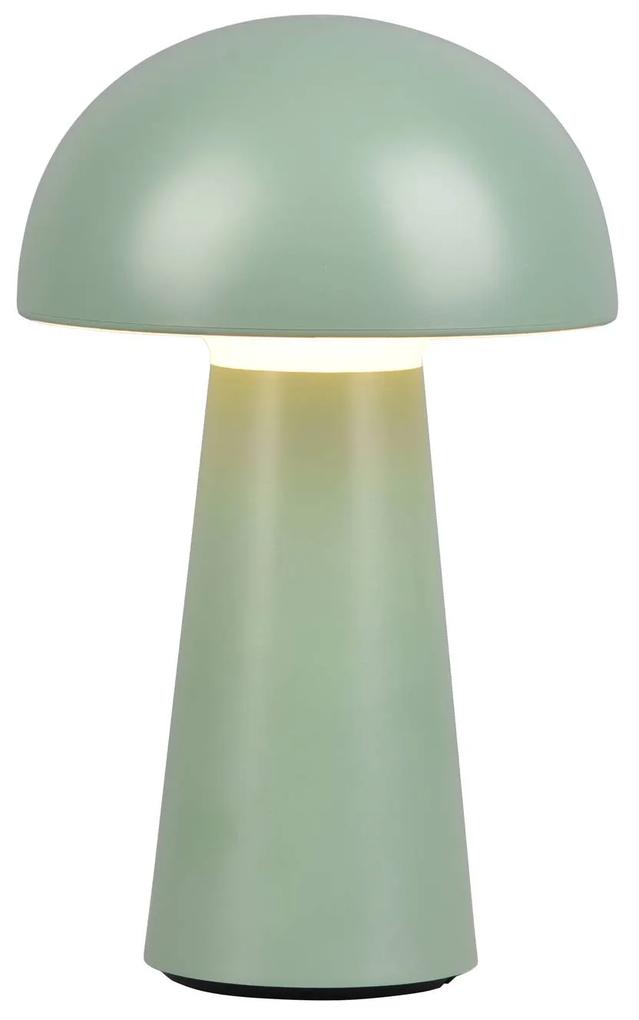 LED lampa Lennon IP44, batéria, stmievač, zelená