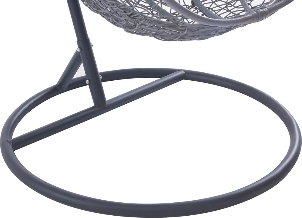 Závesné hojdacie kreslo Houseland Luna S sivé