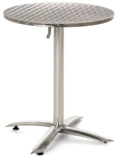 Garthen bistro stôl skladací okrúhly 60 cm strieborný