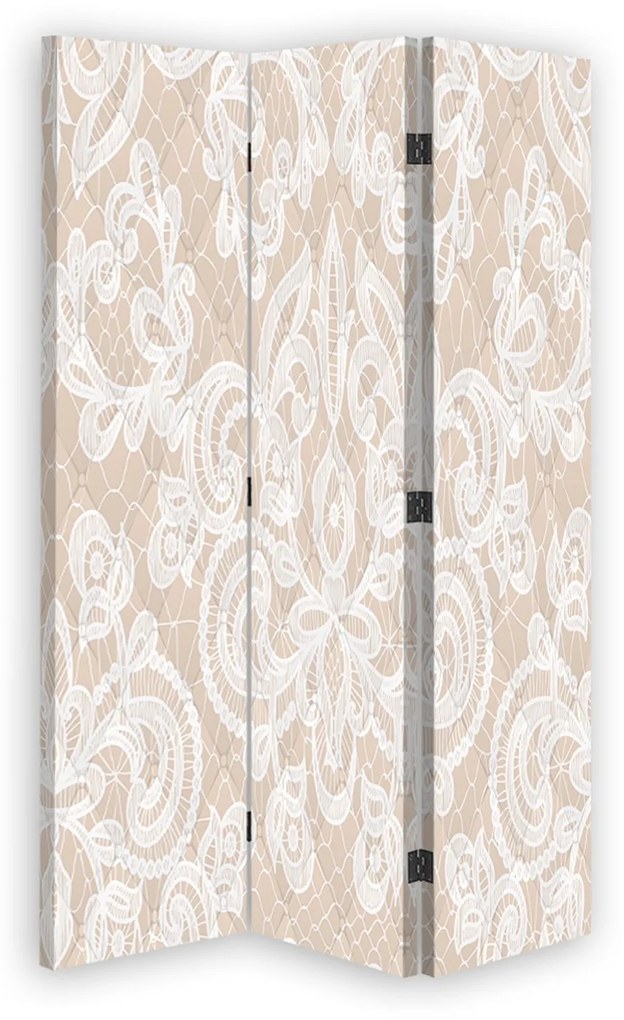 Gario Paraván Elegantná béžová Rozmery: 145 x 170 cm, Prevedenie: Otočný paraván 360°