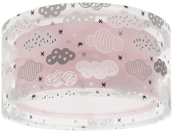 Dalber 41416S - Detské stropné svietidlo CLOUDS 2xE27/60W/230V ružová