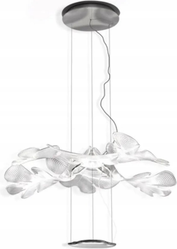 Stropná lampa Artemide Chlorophilia Chrom strieborná listy luxusná Led