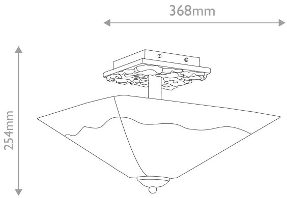 Flambeau STAR-F-S-DS - Stropné svietidlo STAR 2xE27/40W/230V zlaté