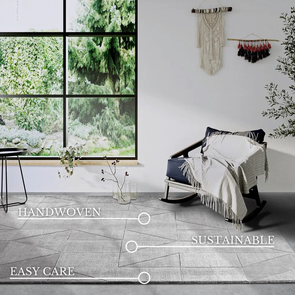 Sivý ručne tkaný vlnený koberec 160x230 cm Ursule – Villeroy&amp;Boch