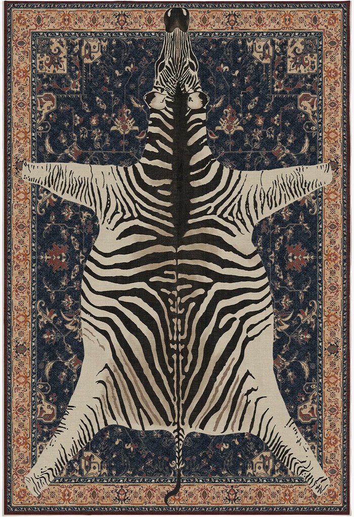 Umývateľný koberec's nízkym vlasom Safari by Iris Apfel