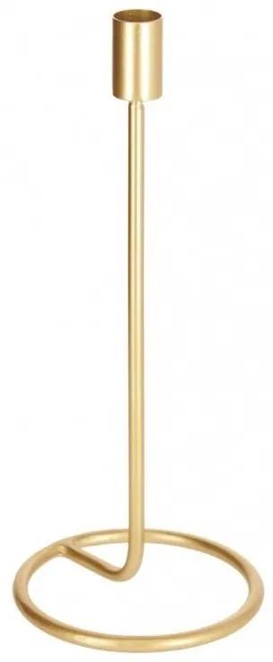 Laforma Kovový svícen Babirye 30 cm zlatý