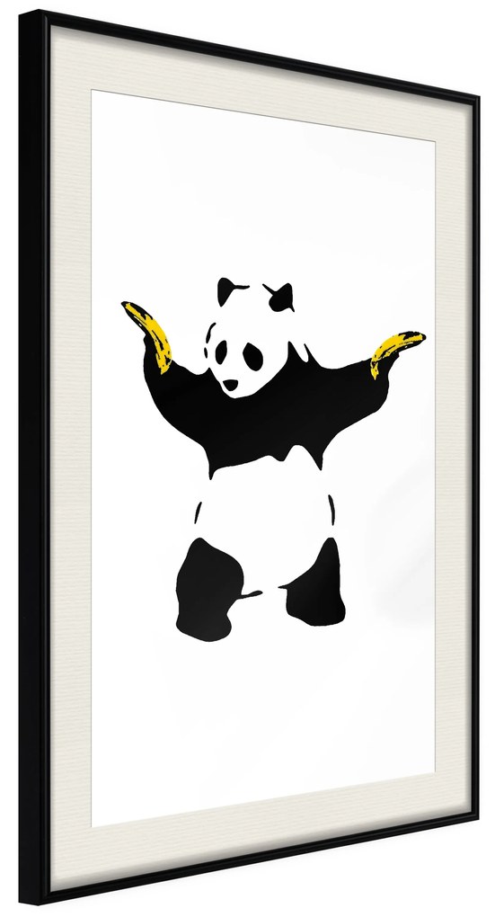 Artgeist Plagát - Panda with Guns [Poster] Veľkosť: 20x30, Verzia: Zlatý rám s passe-partout