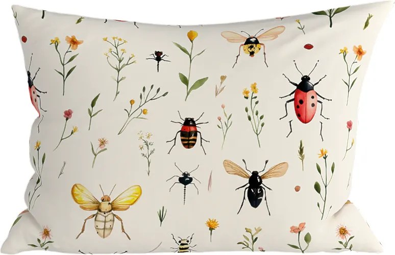 Polybavlnená obliečka na vankúš INSECTA POLY 50x70 cm, farebný