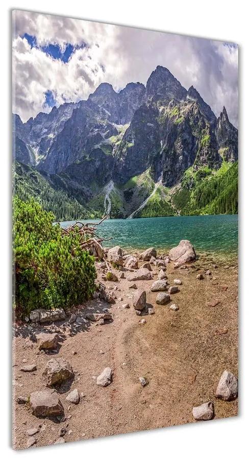 Foto obraz akrylové sklo Jazero v horách pl-oa-70x140-f-99700952