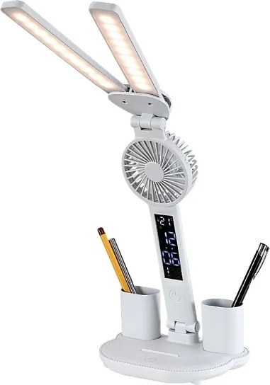 Rabalux 74030 - LED stmievateľná stolová lampa s ventilátorom NOVILO LED/7W/5V