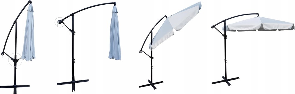 TRENDIE Záhradný slnečník Sunny - cappucino 300cm