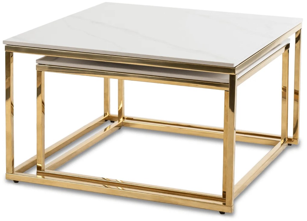 PROXIMA.store - Set konferenčných stolíkov TENOR FARBA: biela