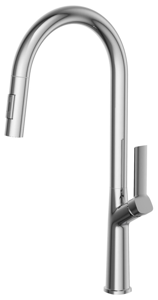 Gamma Awra, kuchynská batéria s vyťahovacou výlevkou a dvojfunkčnou sprchou, chrómová, GMA-BAA-CH