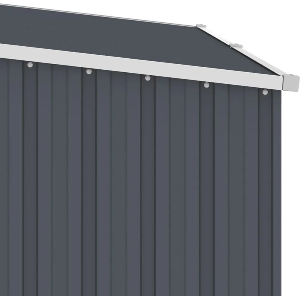 Záhradná kôlňa na palivové drevo antracitová 245x98x159 cm pozinkovaná oceľ