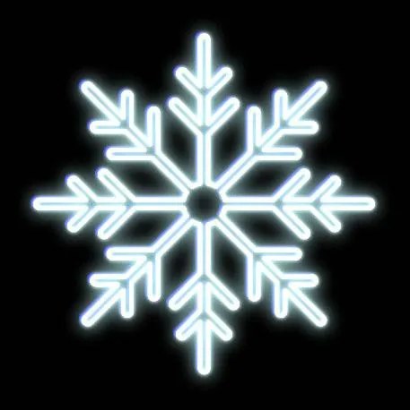 DECOLED LED světelná vločka II, sada na VO 3D tisk, pr. 86 cm, ledově bílá