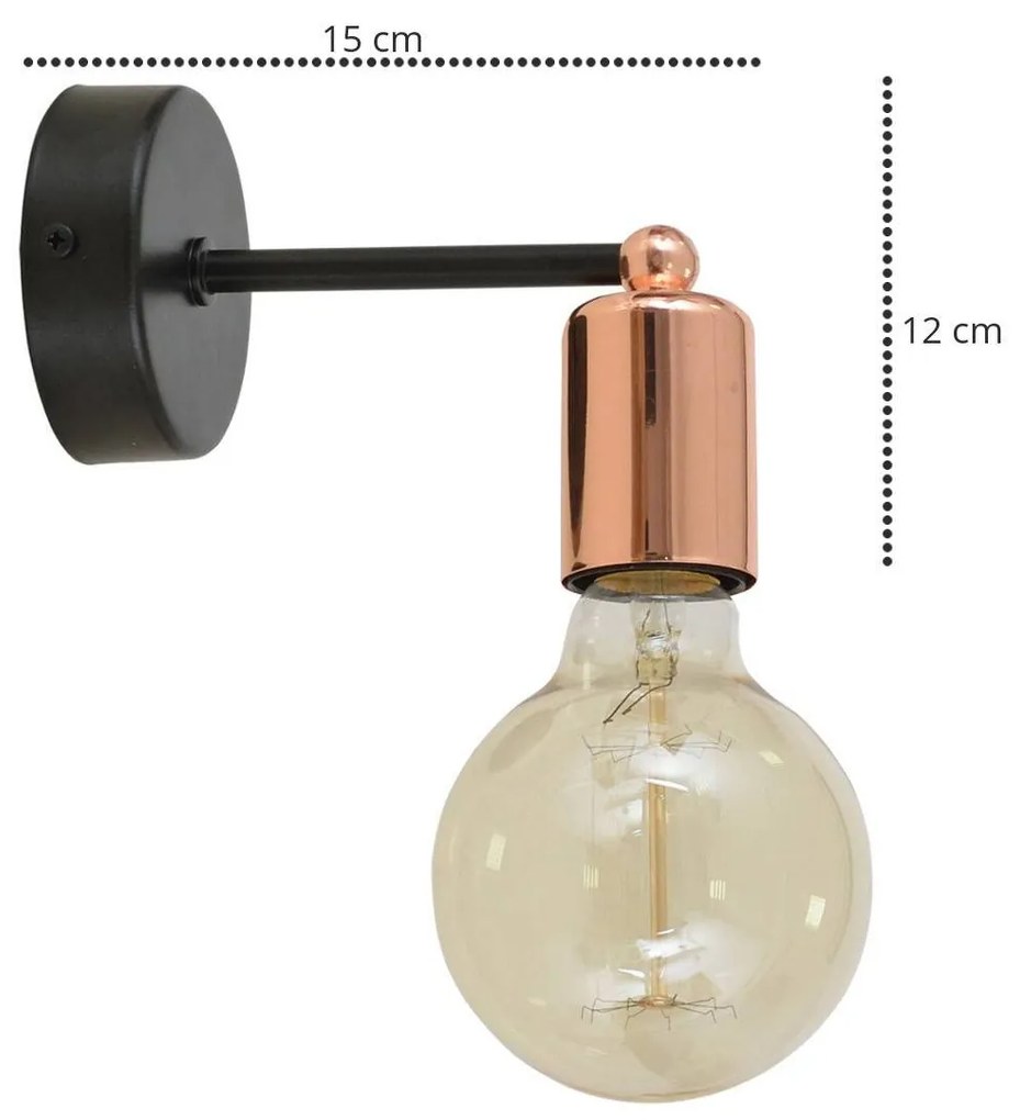 Nástenné svietidlo EDISON, výber z 3 farieb