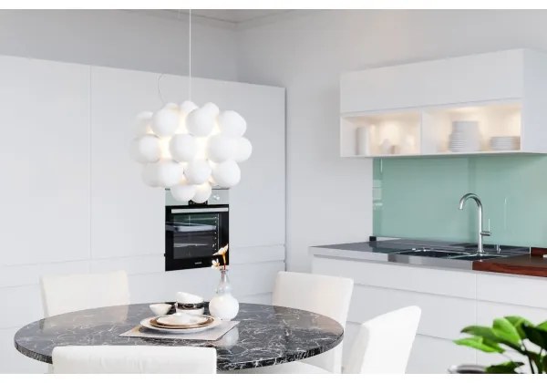 ByRydens 4200440-5002 - Luster na lanku GROSS 8xG9/4W/230V biela