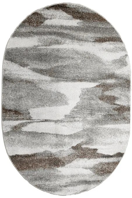 Koberec Ponte N282A sivý ovál