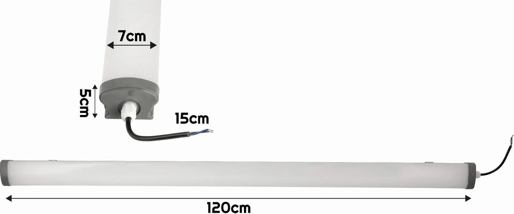 BERGE LED panel LEO čierny - 120cm - 50W - 230V - neutrálna biela