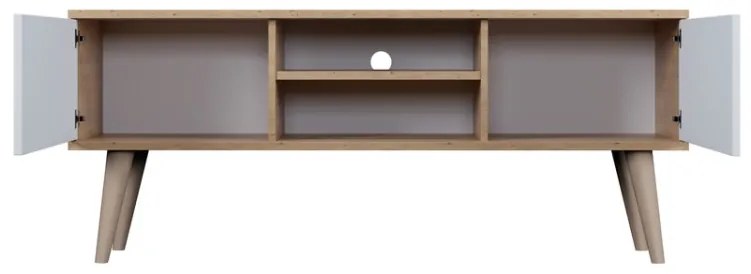 TV stolík TORONTO 120 cm dub artisan/biely