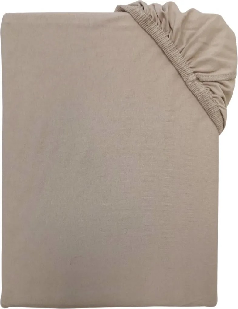 Posteľná plachta jersey bežová - 200x200cm