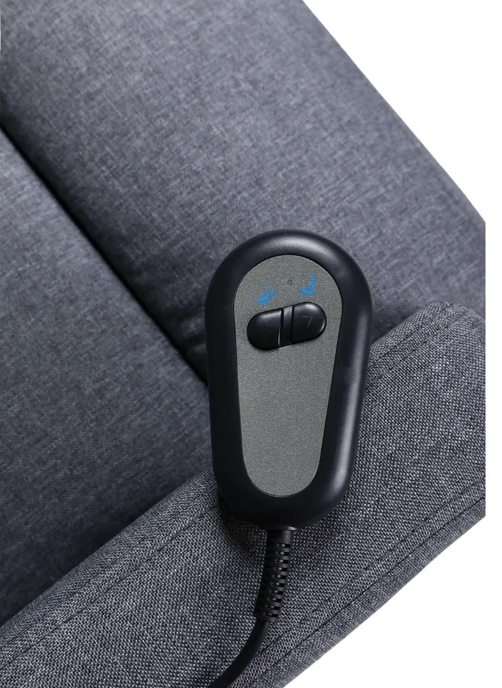 TV kreslo MODO PLUS s elektrickým polohovaním — látka, sivá, nosnosť 130 kg
