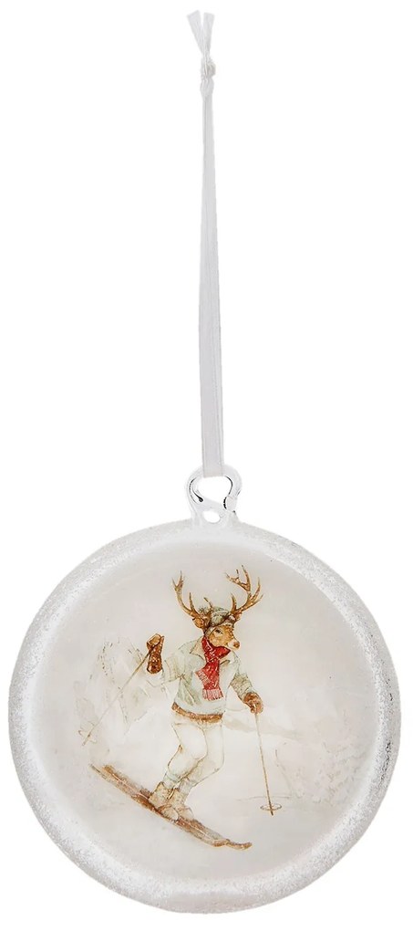 Sklenená ozdoba s jeleňom - ​​10 * 2 * 11 cm