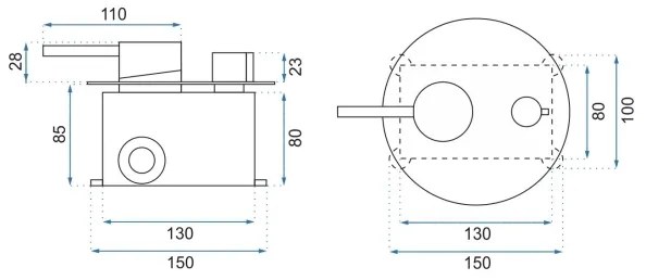 REA-P4100 - Sprchová súprava s podomietkovou batériou LUNGO čierna