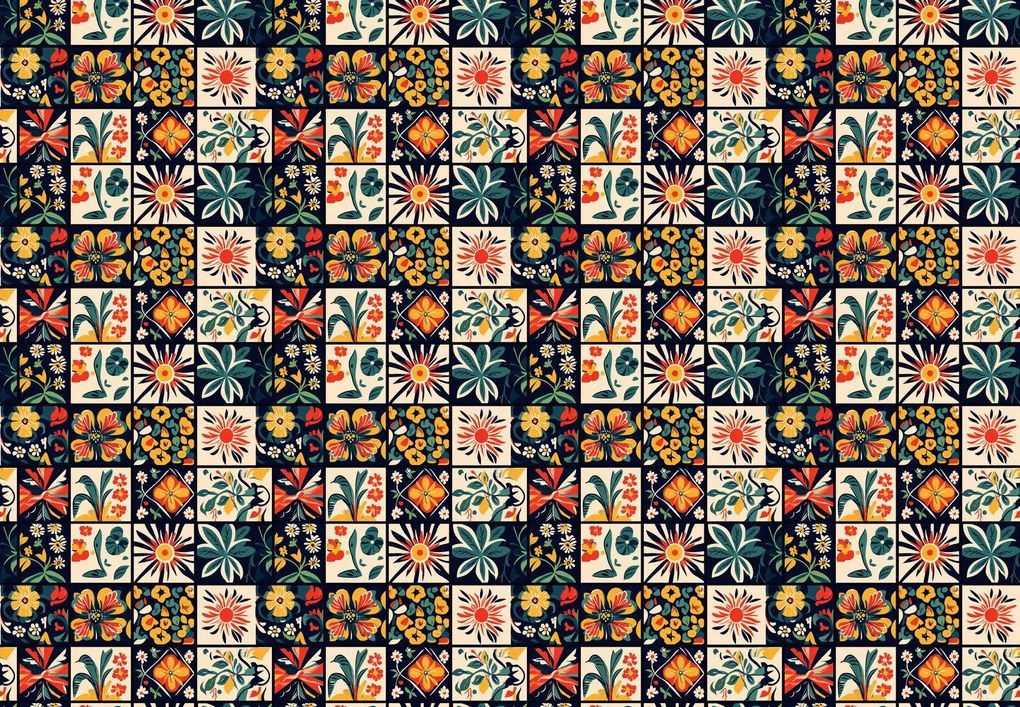 Fototapeta - Farebné dlaždice (147x102 cm)