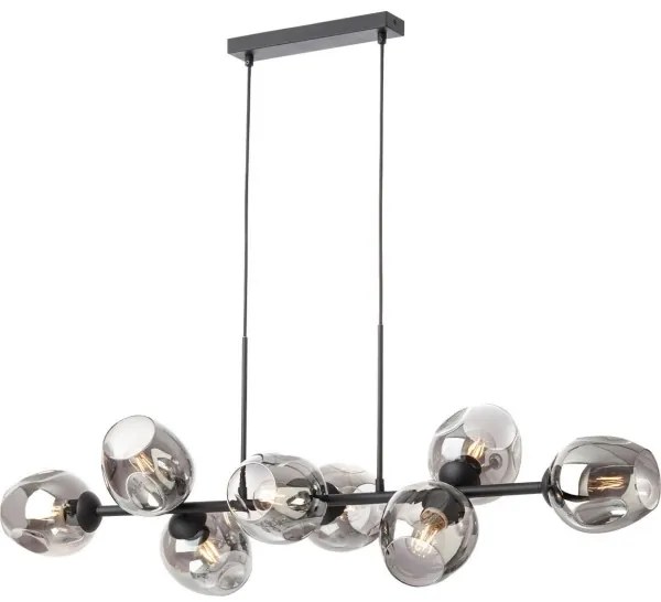 Redo - Náhradné tienidlo k lampe, k lustru PIERCE pr. 15 cm čierna/dymová