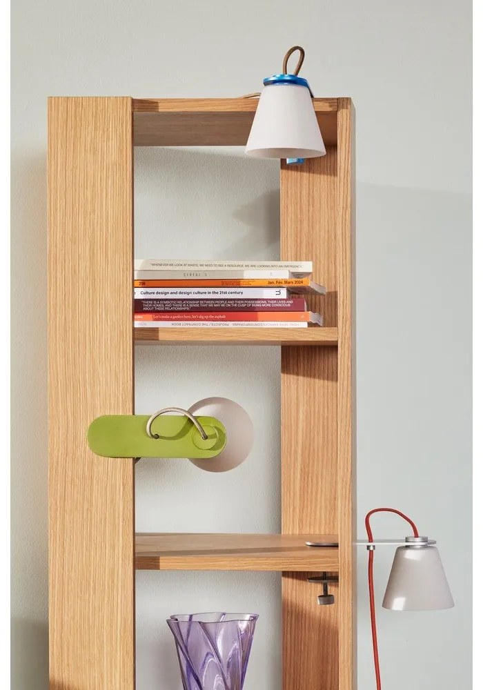 Sivá stolová lampa so skleneným tienidlom (výška 23 cm) Lure – Hübsch