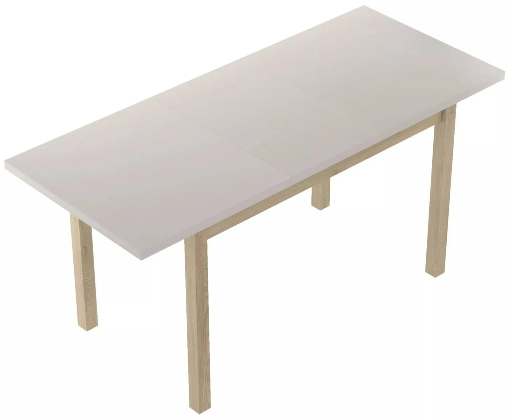 Rozkládací jídelní stůl Adam 100/140 cm kašmír/dub cremona torro