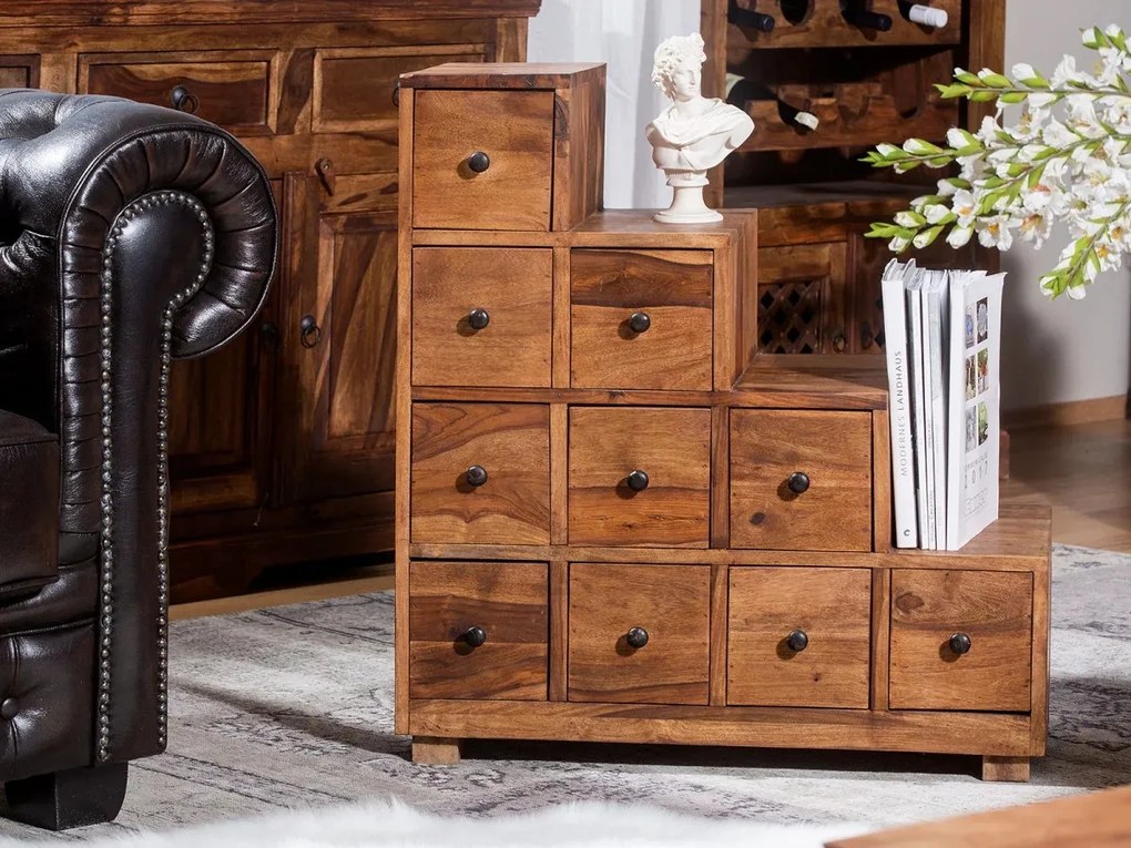 furniture-nabytek.cz - Masivní komoda Merlin z palisandru, lakovaná, hnědá