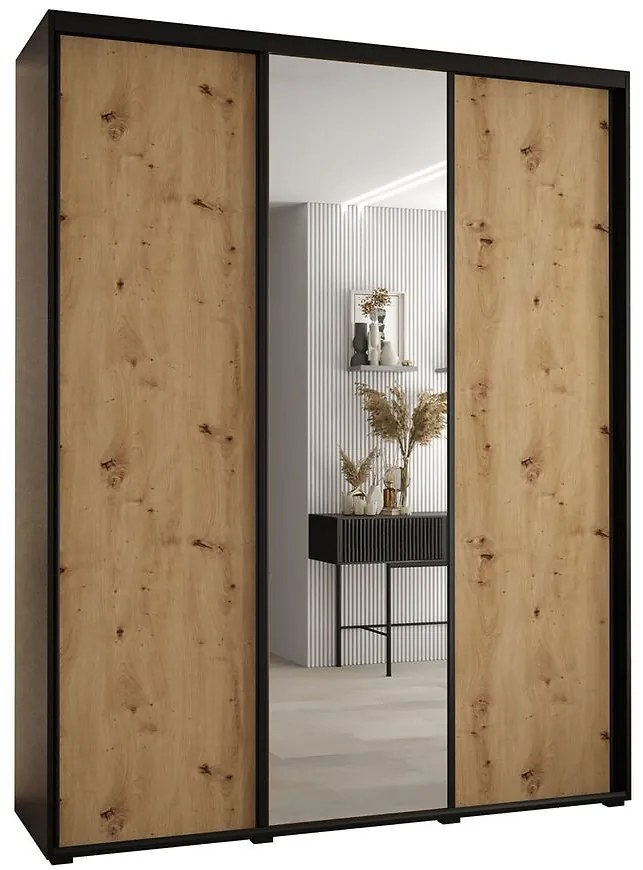 Skriňa 45 Canaris 3 190 čierna/artisan/čierna