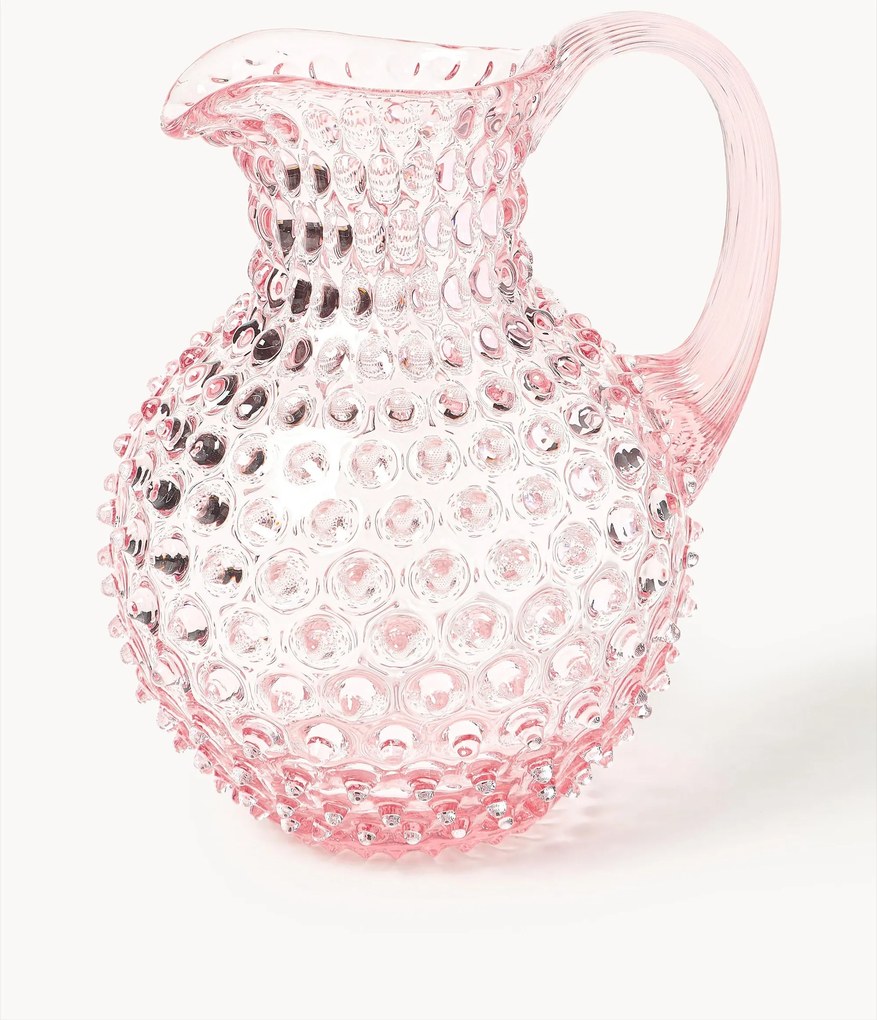 Ručne fúkaný džbán Hobnail, 2 l