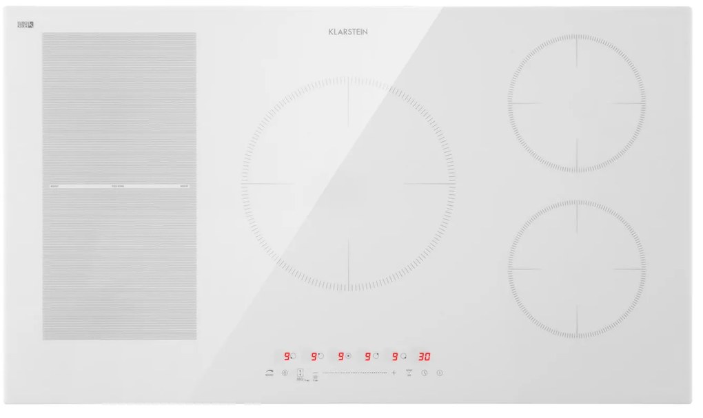 Klarstein Delicatessa 90 Hybrid, vstavaná indukčná varná doska, 7400 W, 5 zón, čierna