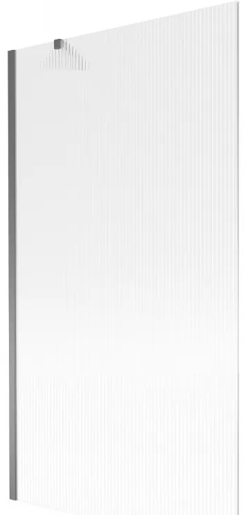 Mexen Next, 1-krídlová vaňová zástena 100 x 150 cm, 6mm sklo Ribs, grafitová, 895-100-000-00-09-95