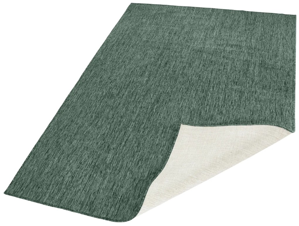 NORTHRUGS - Hanse Home koberce Kusový koberec Twin-Wendeteppiche 103095 green cream – na von aj na doma - 120x170 cm