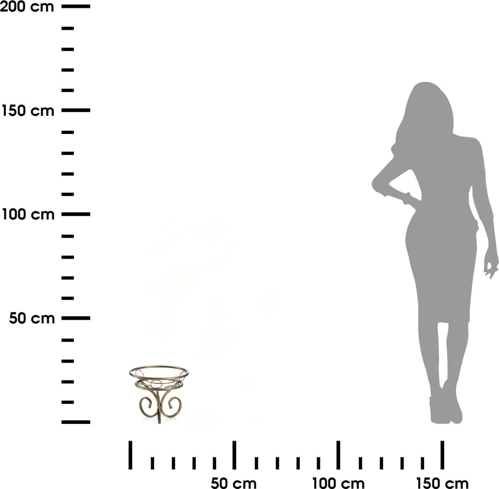 STOJAN NA KVETINÁČ RONNIE 24X28 CM ZLATÁ